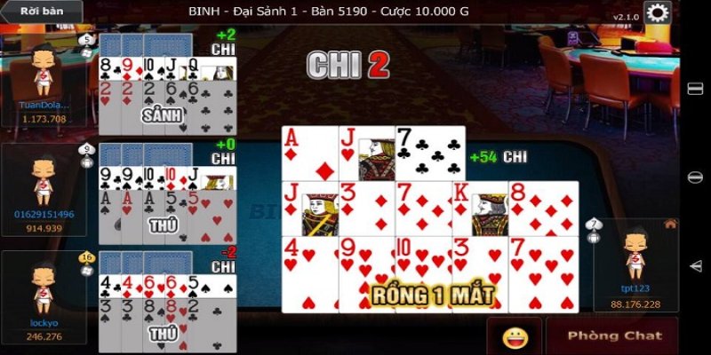 sảnh rồng là gì game bài mậu binh